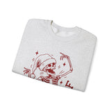 Festive AF Skeleton Sweatshirt, Unisex Crewneck, Halloween Apparel, Holiday Gift, Cozy Casual Wear