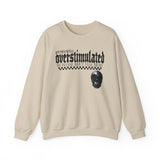Overstimulated Graphic Sweatshirt, Cozy Crewneck for Relaxation, Perfect Gift for Introverts, Casual Wear, Streetwear Style