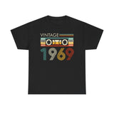 Personalized 1958-2000 Birth Year Vintage/Retro Cassette Tape Graphic T-Shirt