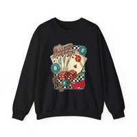 Vintage Life is a Gamble Unisex Sweatshirt Crewneck Printed in the USA