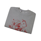 Festive AF Skeleton Sweatshirt, Unisex Crewneck, Halloween Apparel, Holiday Gift, Cozy Casual Wear