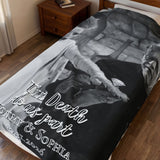 Customized Frank & Bride Monster "Till Death Do Us Part" Blanket Keepsake