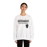 Overstimulated Graphic Sweatshirt, Cozy Crewneck for Relaxation, Perfect Gift for Introverts, Casual Wear, Streetwear Style