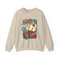 Vintage Life is a Gamble Unisex Sweatshirt Crewneck Printed in the USA