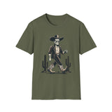 Frankenstein Cactus Cowboy T-Shirt, Vintage Western Tee, Cool Casual Wear, Unisex Halloween Top, Unique Gift Idea