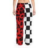 Checkerboard & Red Leopard Lounge Pajama Pants