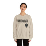 Overstimulated Graphic Sweatshirt, Cozy Crewneck for Relaxation, Perfect Gift for Introverts, Casual Wear, Streetwear Style