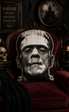 Monster Lounge Frankenstein Head Pillow — Horror Throw Pillow