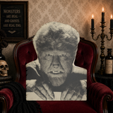 Monster Lounge Werewolf Custom Face Pillow — Horror Throw Pillow