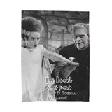 Customized Frank & Bride Monster "Till Death Do Us Part" Blanket Keepsake