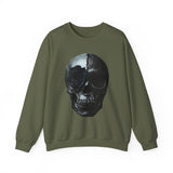 Skull and Rose Unisex Sweatshirt - Edgy Fashion, Perfect for Casual Wear, Grunge Aesthetic, Halloween, Gifts