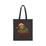 Funny Christmas Tote Bag - I'm Not Ready for This Shit, Holiday Shopping Bag, Gift for Crazy Elves, Eco-Friendly Reusable Bag, Santa Decor