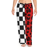 Checkerboard & Red Leopard Lounge Pajama Pants