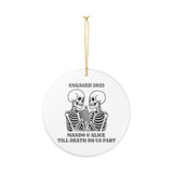 Personalized Skeleton Engagement Ornament, Wedding Décor, Till Death Do Us Part, Unique Gift, Holiday Decoration, Engagement Gift