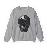 Skull and Rose Unisex Sweatshirt - Edgy Fashion, Perfect for Casual Wear, Grunge Aesthetic, Halloween, Gifts