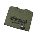 Overstimulated Graphic Sweatshirt, Cozy Crewneck for Relaxation, Perfect Gift for Introverts, Casual Wear, Streetwear Style