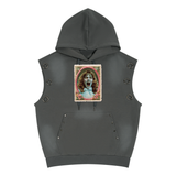Wicked Blair Unisex Vintage Wash Sun Fade Sleeveless Hoodie