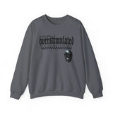Overstimulated Graphic Sweatshirt, Cozy Crewneck for Relaxation, Perfect Gift for Introverts, Casual Wear, Streetwear Style