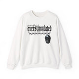 Overstimulated Graphic Sweatshirt, Cozy Crewneck for Relaxation, Perfect Gift for Introverts, Casual Wear, Streetwear Style