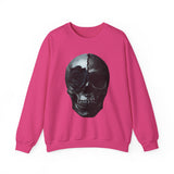Skull and Rose Unisex Sweatshirt - Edgy Fashion, Perfect for Casual Wear, Grunge Aesthetic, Halloween, Gifts