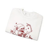 Festive AF Skeleton Sweatshirt, Unisex Crewneck, Halloween Apparel, Holiday Gift, Cozy Casual Wear
