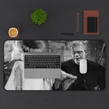 Frankenstein and Bride of Frankenstein Desk Mat – Classic Black & White Horror Movie Scene