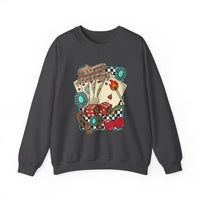 Vintage Life is a Gamble Unisex Sweatshirt Crewneck Printed in the USA