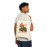 Funny Christmas Tote Bag - I'm Not Ready for This Shit, Holiday Shopping Bag, Gift for Crazy Elves, Eco-Friendly Reusable Bag, Santa Decor