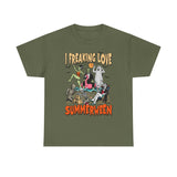 Summerween T‑Shirt – "I Freaking Love Summerween" Halloween‑Beach Graphic T-Shirt