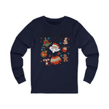 Festive Long Sleeve Tee | Merry Holiday Top, Christmas Apparel, Cozy Gift, Winter Fashion, Family Gathering