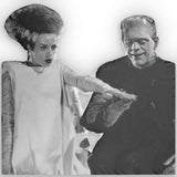 Monster Lounge Frankenstein & Bride of Frankenstein — Horror Throw Pillow