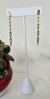 Dangle Paperclip Chain Link Earrings