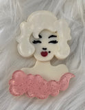 Marilyn Monroe Acrylic Brooch