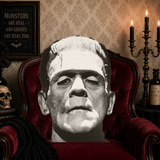 Monster Lounge Frankenstein Head Pillow — Horror Throw Pillow