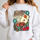 Vintage Life is a Gamble Unisex Sweatshirt Crewneck Printed in the USA