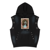 Wicked Blair Unisex Vintage Wash Sun Fade Sleeveless Hoodie