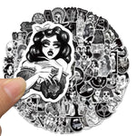 Black and White Gothic Stickers (100 Pack)
