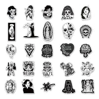 Black and White Gothic Stickers (100 Pack)