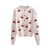 Vintage Cherry Embroidery Sweater