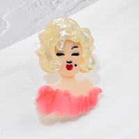 Marilyn Monroe Acrylic Brooch