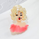 Marilyn Monroe Acrylic Brooch