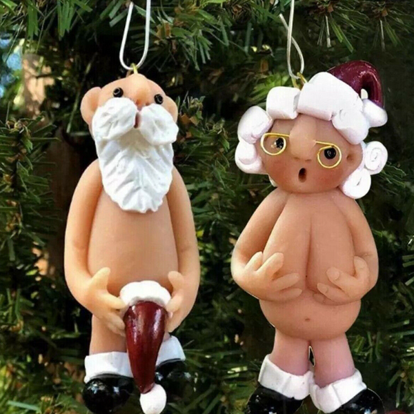 2Pcs Naughty Mr and Mrs Clause