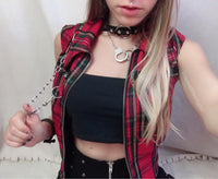 Gothic Red Plaid Top - Wildly Untamed