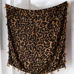 2019 Fashion Women Leopard Print Scarf 180*100cm Foulard Femme Leopard Stole Thin Warm Shawl Winter Cashmere Scarf Good Texture - Wildly Untamed