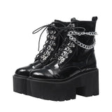 Black Wicked Chain Boots