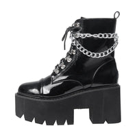 Black Wicked Chain Boots