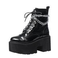 Black Wicked Chain Boots