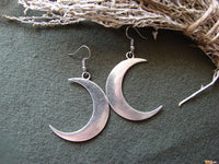 Crescent Silver Moon Earrings