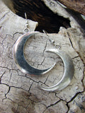 Crescent Silver Moon Earrings