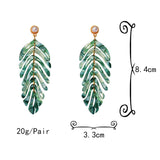 Tropical Long Leaf Earrings